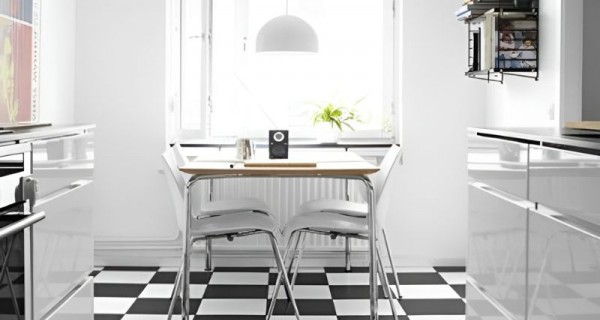 Carrelage Damier blanc + noir - 60x60